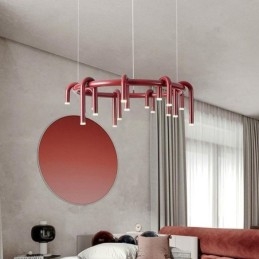 Stropné svietidlo Moderné Nordic Duplex Building Kruhové závesné svietidlo v tvare U