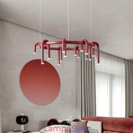 Stropné svietidlo Moderné Nordic Duplex Building Kruhové závesné svietidlo v tvare U Stropné svietidlo Moderné Nordic Duplex Building Kruhové závesné svietidlo v tvare U