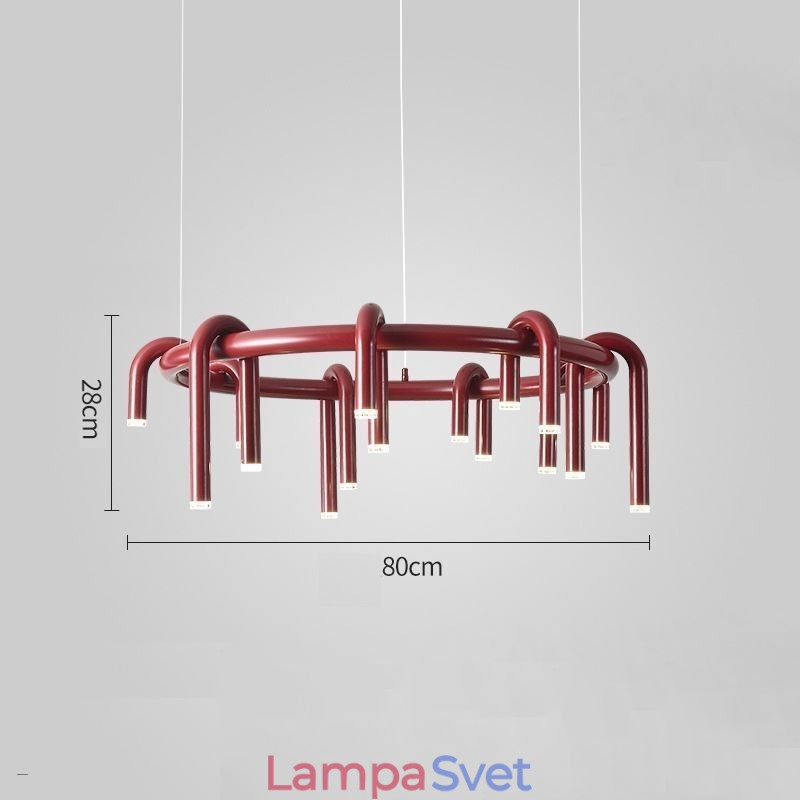 Stropné svietidlo Moderné Nordic Duplex Building Kruhové závesné svietidlo v tvare U