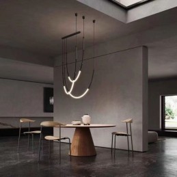 Závesné svetlo Creative Line Bamboo Stropné svetlo čierne zlato