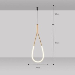 Závesné svetlo Creative Line Bamboo Stropné svetlo čierne zlato
