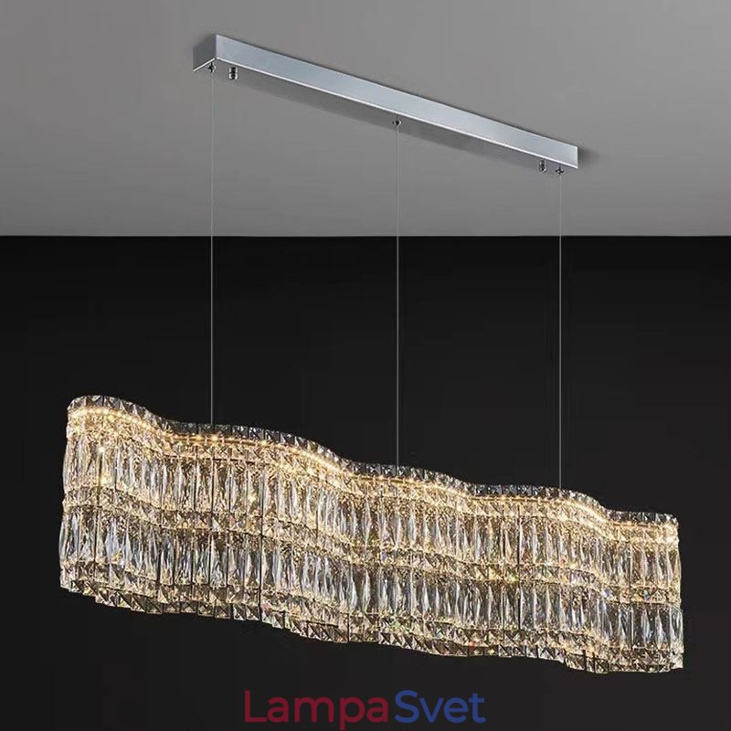 Dlhé krištáľové závesné svietidlo Luxusné dekoračné stropné svietidlo