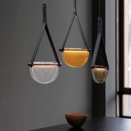 Závesné svietidlo Moderné minimalistické opaskové sklenené stropné svietidlo
