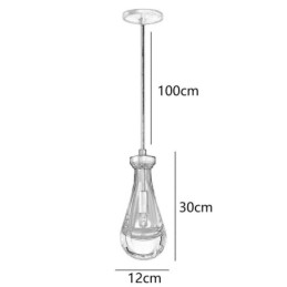 Závesné svietidlo Water Drop Moderné minimalistické medené umelecké stropné svietidlo