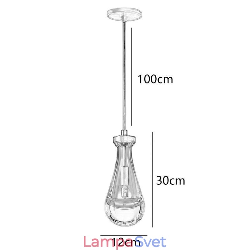 Závesné svietidlo Water Drop Moderné minimalistické medené umelecké stropné svietidlo