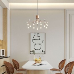 Závesné svietidlo Nordic Creative Natural White Stropné svietidlo 14 svetiel