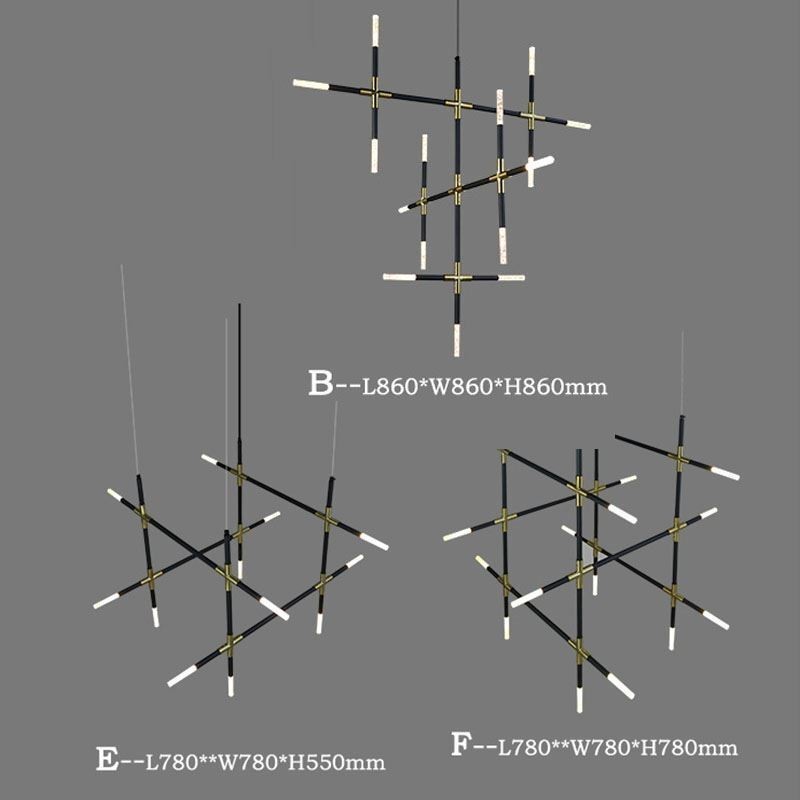 Závesné svietidlo Spájajúce teplé biele kreatívne stropné svietidlo Kombinovaná vlastná lampa