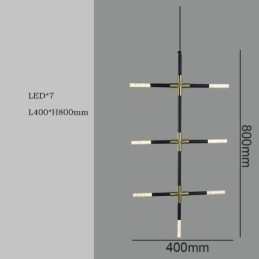 Jednoduché závesné svietidlo Kreatívne spájacie teplé biele stropné svietidlo DIY kombinovaná lampa