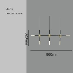 Jednoduché závesné svietidlo Kreatívne spájacie teplé biele stropné svietidlo DIY kombinovaná lampa