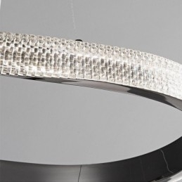 Závesné svietidlo z tepaného železa akrylový prsteň Jednokruhové stropné svietidlo