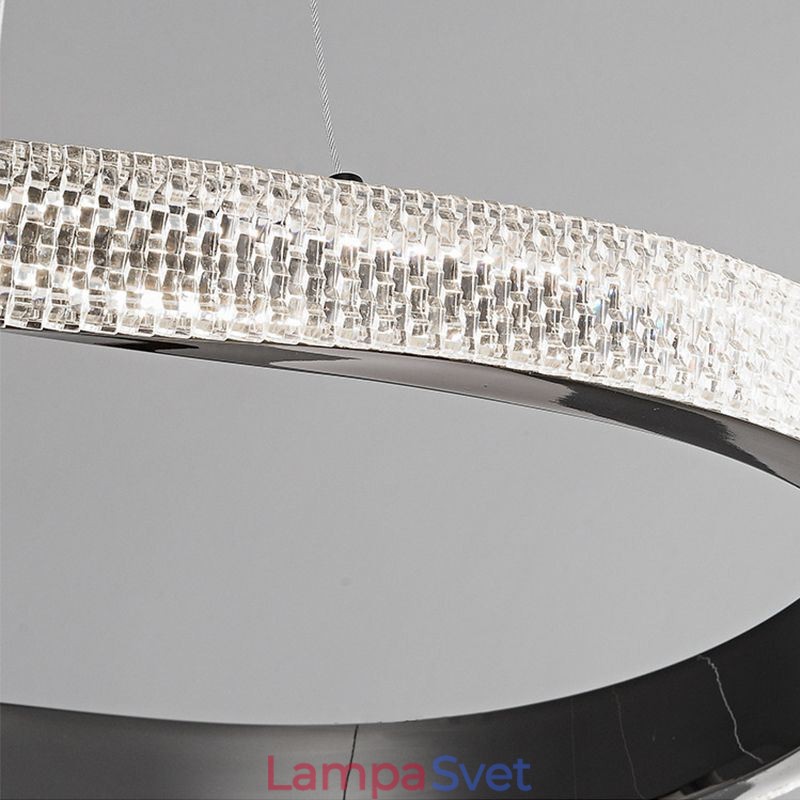 Závesné svietidlo z tepaného železa akrylový prsteň Jednokruhové stropné svietidlo