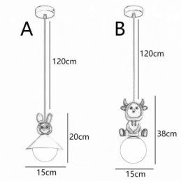 Závesné svietidlo Moderné minimalistické Stropné svietidlo z tepaného železa králik z lýtka