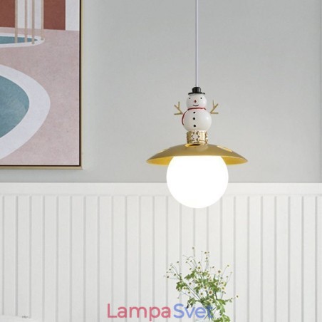Moderné závesné svietidlo Jednoduché stropné svietidlo snehuliak z tepaného železa G9