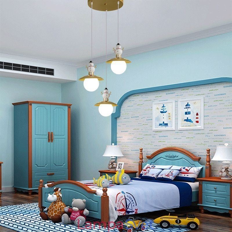 Moderné závesné svietidlo Jednoduché stropné svietidlo snehuliak z tepaného železa G9