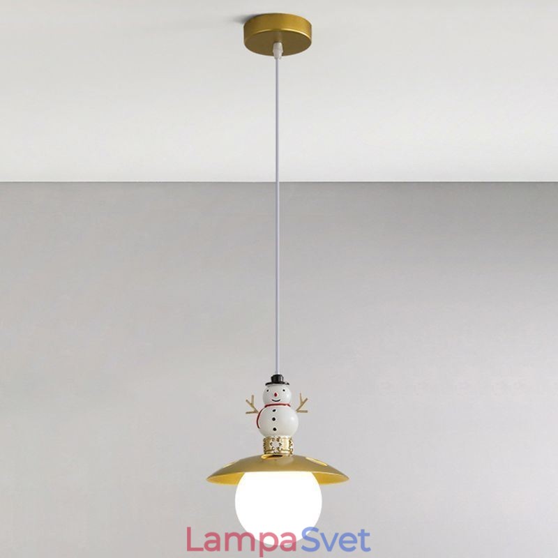 Moderné závesné svietidlo Jednoduché stropné svietidlo snehuliak z tepaného železa G9