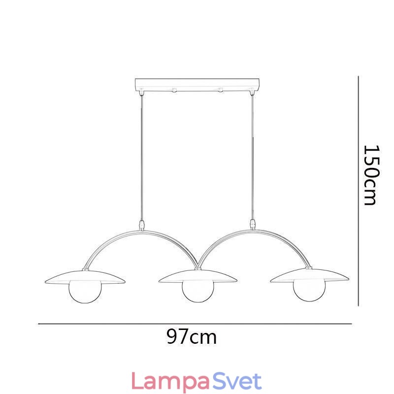 Severské závesné svietidlo Creative G9 kované vlnité stropné svietidlo