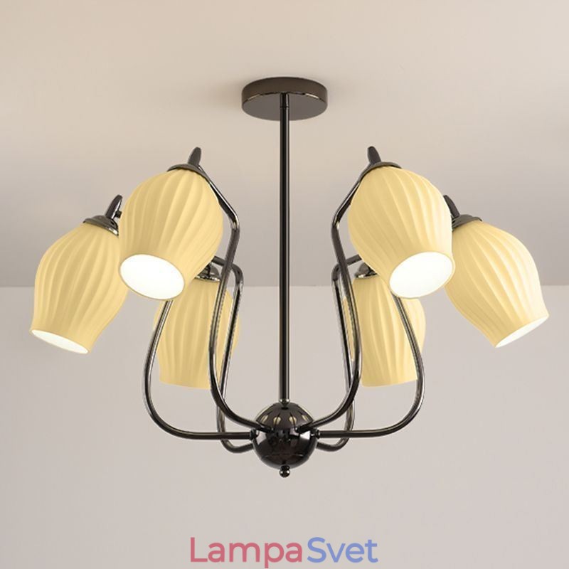 Severské závesné svietidlo Kreatívne stropné svietidlo z tepanej pištole čiernej tyčinky