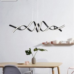 Minimalistické závesné svietidlo Aluminium Art Minimalistické špirálové stropné svietidlo