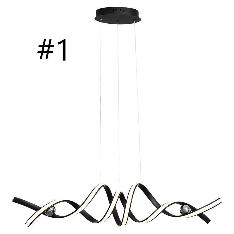 Minimalistické závesné svietidlo Aluminium Art Minimalistické špirálové stropné svietidlo