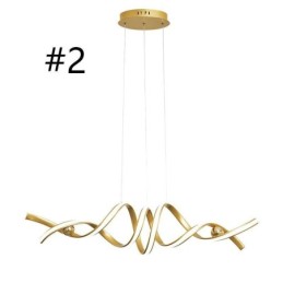 Minimalistické závesné svietidlo Aluminium Art Minimalistické špirálové stropné svietidlo