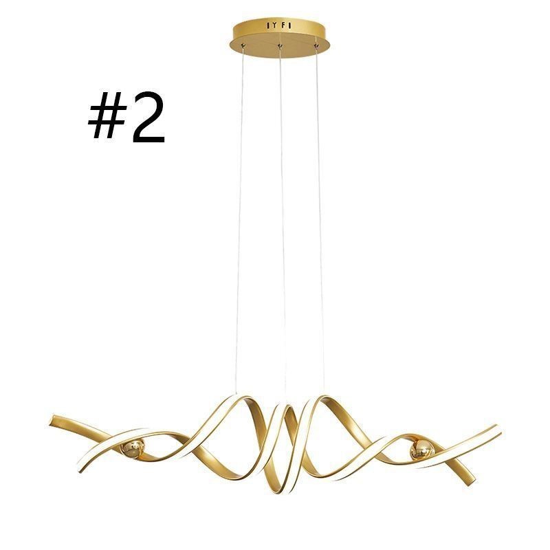 Minimalistické závesné svietidlo Aluminium Art Minimalistické špirálové stropné svietidlo