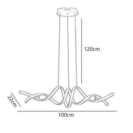 Minimalistické závesné svietidlo Aluminium Art Minimalistické špirálové stropné svietidlo