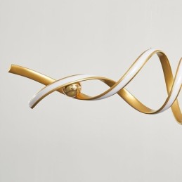 Minimalistické závesné svietidlo Aluminium Art Minimalistické špirálové stropné svietidlo