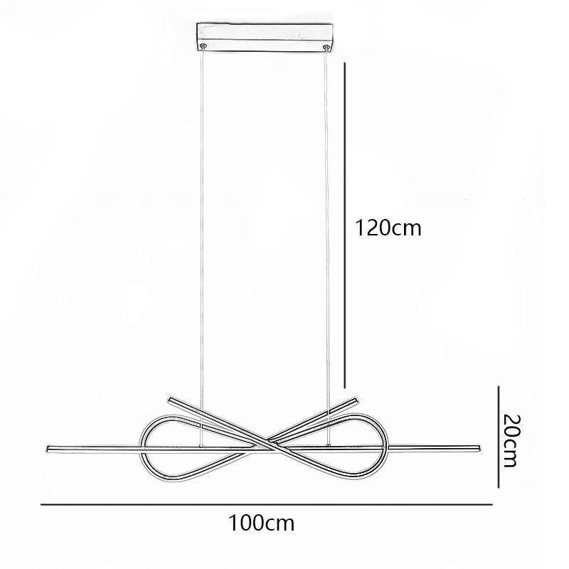 Jednoduché závesné svietidlo Aluminium Art Bowknot Stropné svietidlo