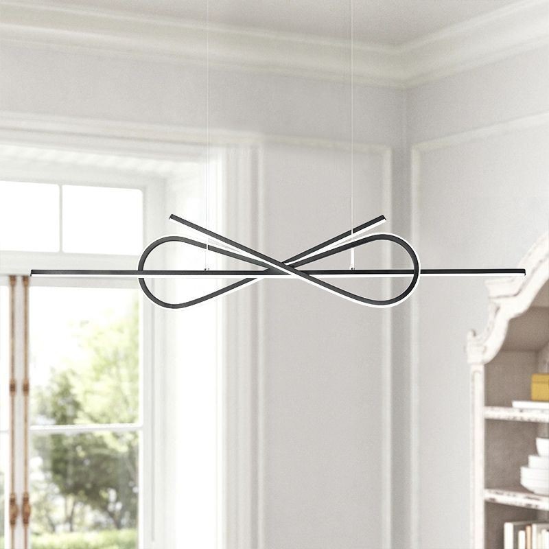 Jednoduché závesné svietidlo Aluminium Art Bowknot Stropné svietidlo