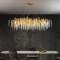 Severský prívesok Light Golden Branch G9 sklenený luster