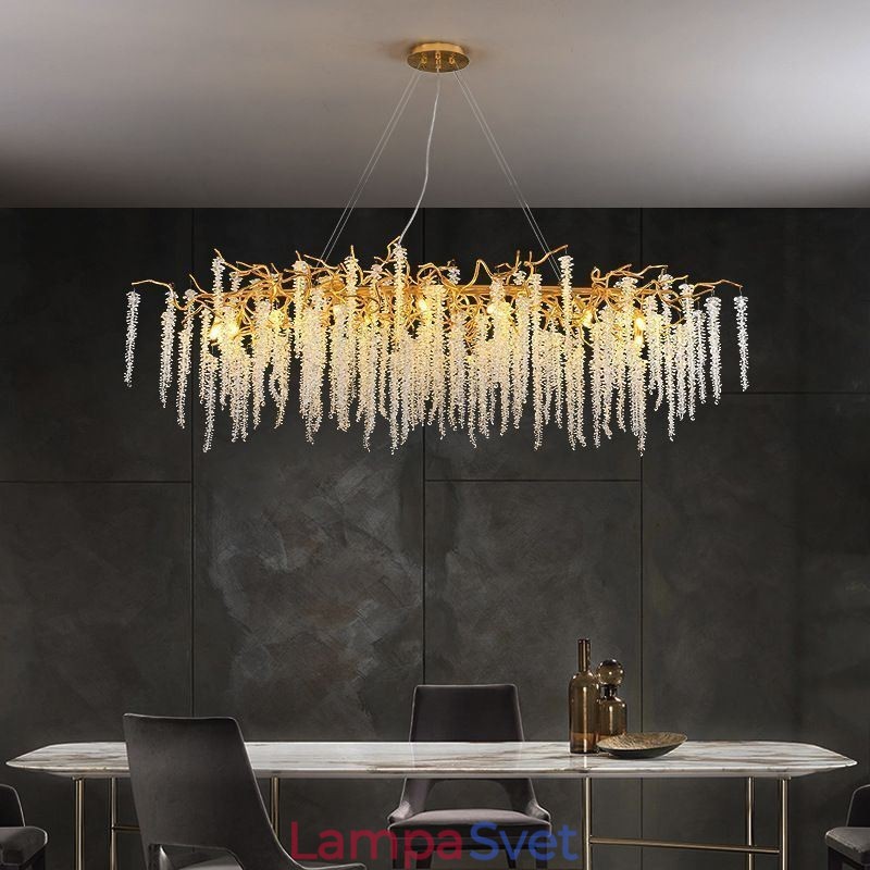 Severský prívesok Light Golden Branch G9 sklenený luster