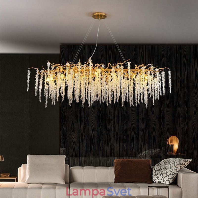 Severský prívesok Light Golden Branch G9 sklenený luster