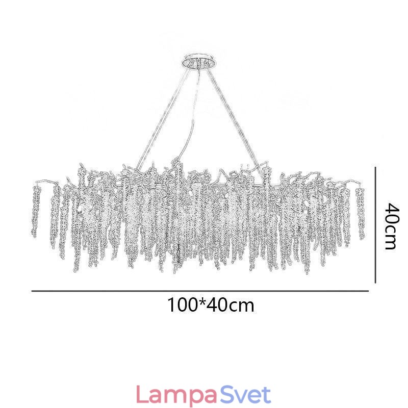 Severský prívesok Light Golden Branch G9 sklenený luster