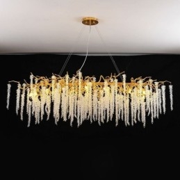 Severský prívesok Light Golden Branch G9 sklenený luster