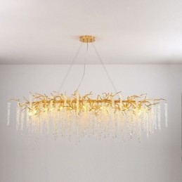 Severský prívesok Light Golden Branch G9 sklenený luster