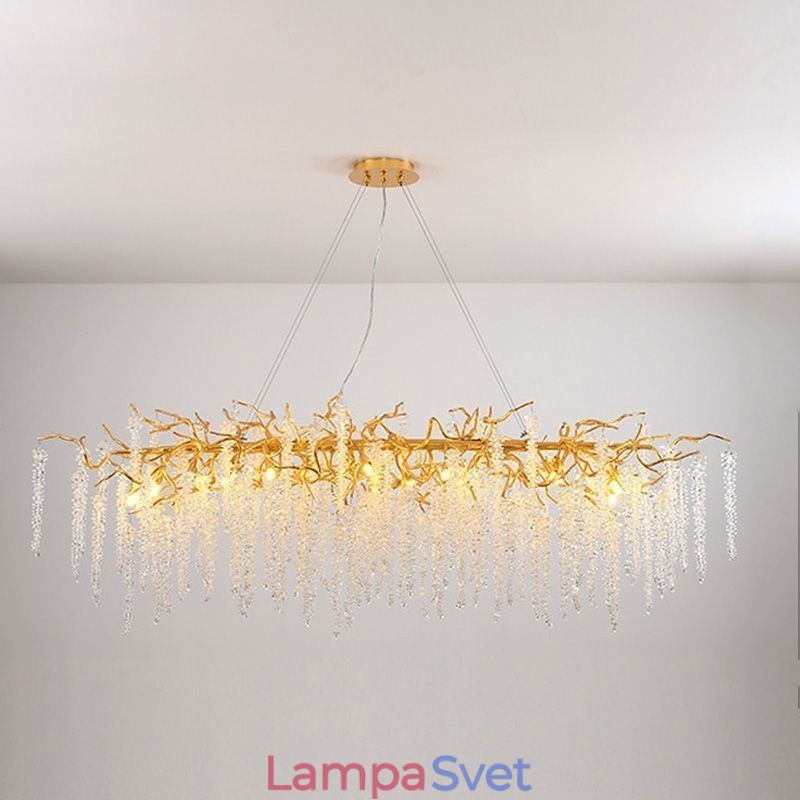 Severský prívesok Light Golden Branch G9 sklenený luster