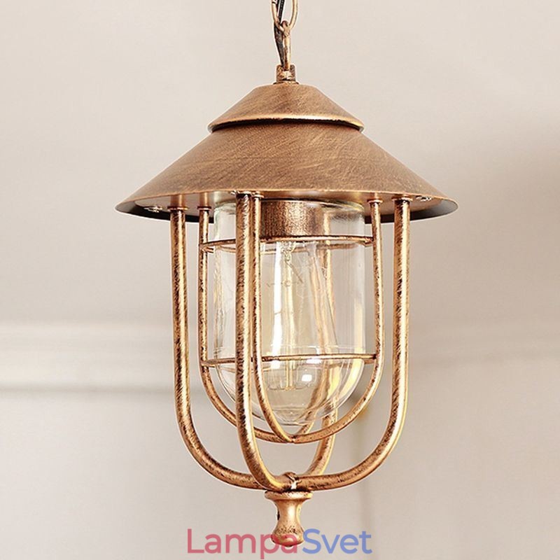 American Retro Outdoor Light Waterproof Birdcage Tvar Pendant Light Garden