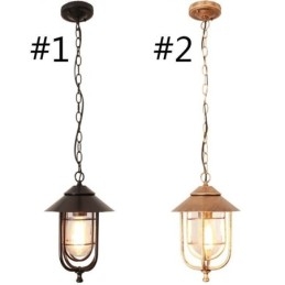 American Retro Outdoor Light Waterproof Birdcage Tvar Pendant Light Garden
