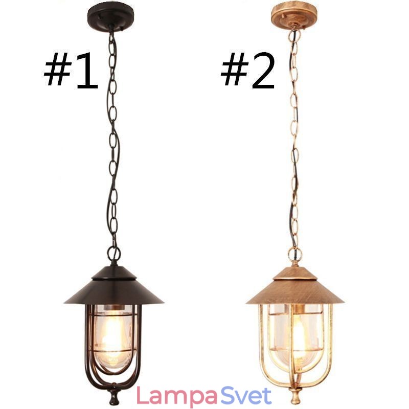 American Retro Outdoor Light Waterproof Birdcage Tvar Pendant Light Garden