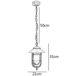 American Retro Outdoor Light Waterproof Birdcage Tvar Pendant Light Garden