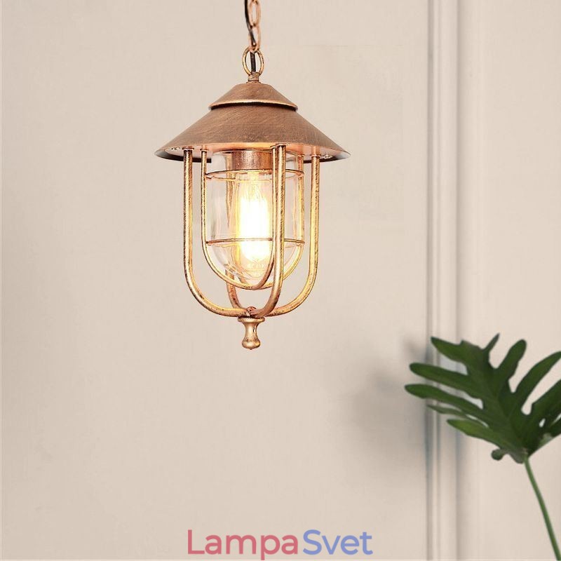 American Retro Outdoor Light Waterproof Birdcage Tvar Pendant Light Garden