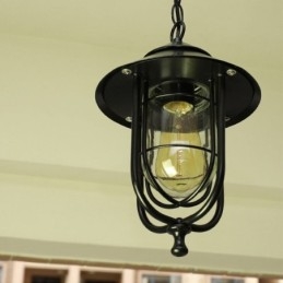 American Retro Outdoor Light Waterproof Birdcage Tvar Pendant Light Garden
