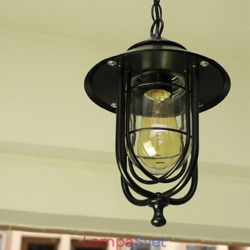 American Retro Outdoor Light Waterproof Birdcage Tvar Pendant Light Garden