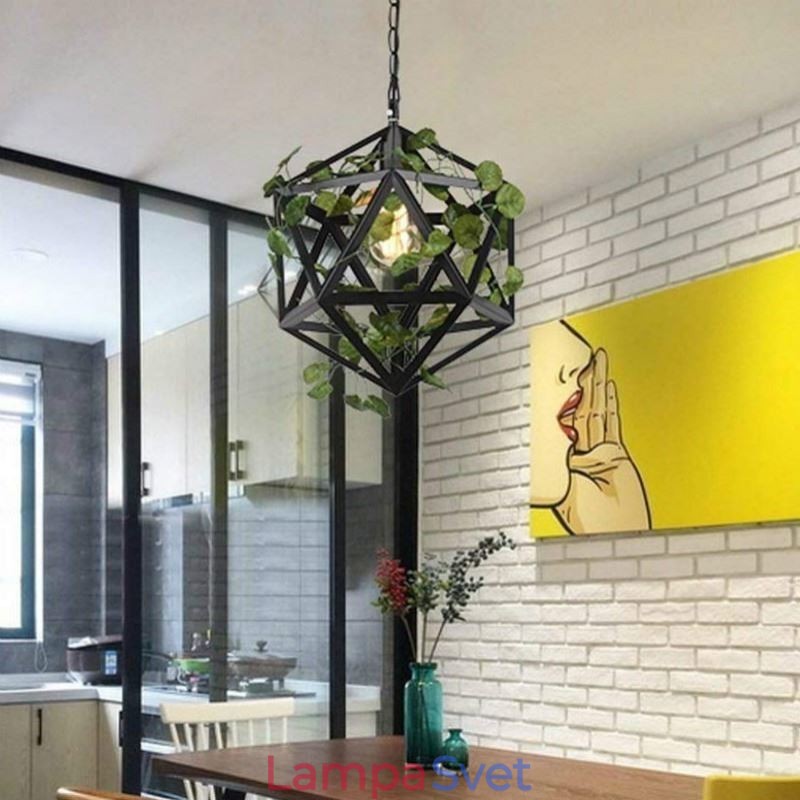 Priemyselná vintage závesná lampa Iron Birdcage