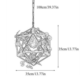 Priemyselná vintage závesná lampa Iron Birdcage