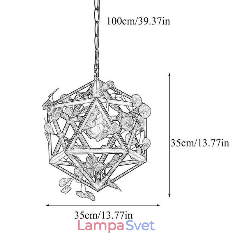 Priemyselná vintage závesná lampa Iron Birdcage