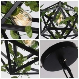 Priemyselná vintage závesná lampa Iron Birdcage