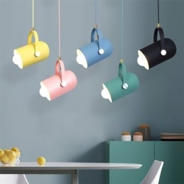 Severská farebná závesná lampa Macaron s jednou hlavou