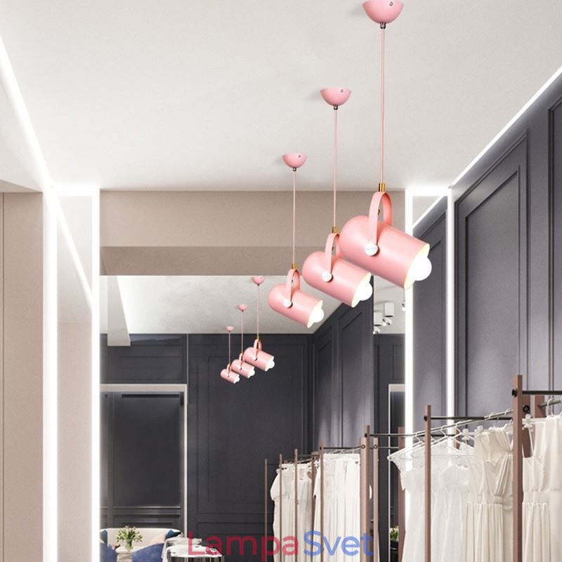 Severská farebná závesná lampa Macaron s jednou hlavou