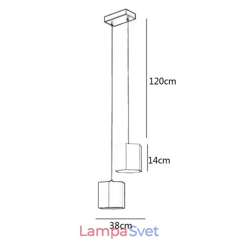 Moderné šesťhranné závesné svetlo jednoduché závesné svietidlo